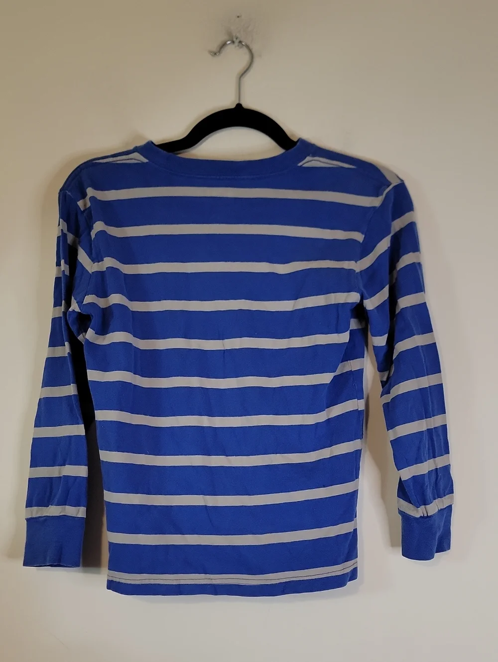 GAP Blue and White Striped Long-Sleeve Tee
